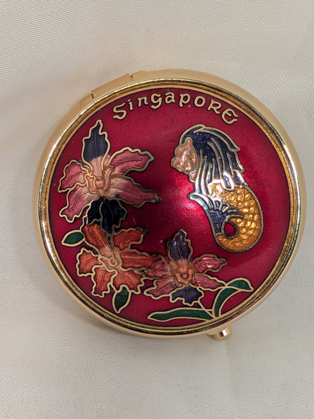 VINTAGE Cloisonne Pill Box Absolute Beauty